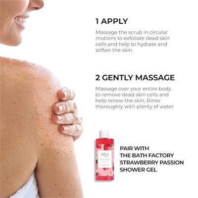 The Bath Factory, Strawberry Shea vücut fırçası, 300 gram