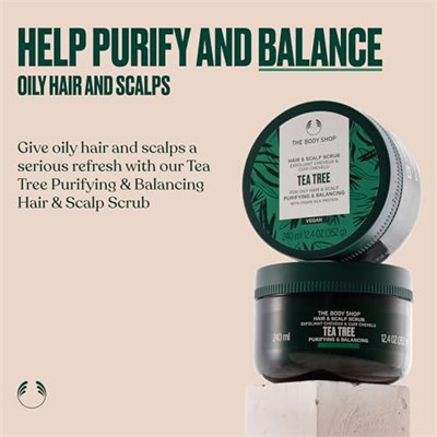 The Body Shop Çay Ağacı Arındırıcı ve Dengeleyici Saç ve Saç Derisi Ovma Vegan ipek Protein 240ml