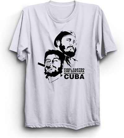 The Fame Che Guevara, Fidel Castro, Revolutionalist Of Cuba, Küba Tişört
