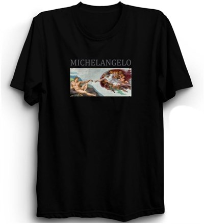 The Fame Michelangelo, The Creation of Adam, Resim, Ressam, Sanat Tişört