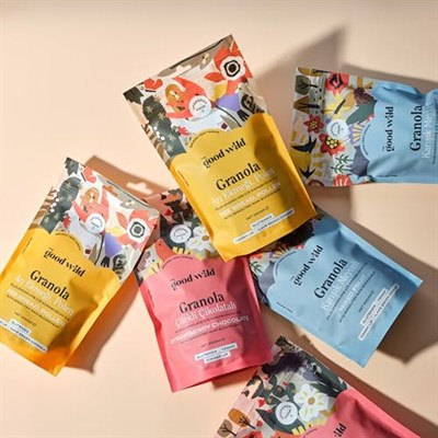 The Good Wild Çilekli Çikolatalı Granola - Glutensiz Vegan Atıştırmalık, Kurutulmuş Çilekli, Yüksek Lifli, 300 g