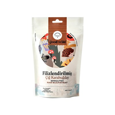 The Good Wild Filizlendirilmiş Çiğ Karabuğday - Glutensiz Kuru Bakliyat, Vegan, Yüksek Lif ve Protein Kaynağı, 175 g