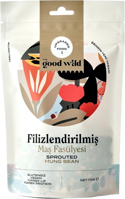 The Good Wild Filizlendirilmiş Maş Fasulyesi - Glutensiz Kuru Bakliyat, Vegan, Yüksek Lif ve Protein Kaynağı, 175 g