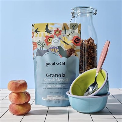 The Good Wild Karışık Meyveli Granola - İlave Şekersiz, Glutensiz Vegan Atıştırmalık, Yüksek Lifli, 300 g