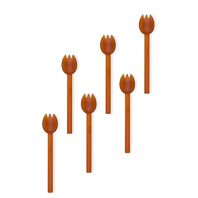 The Mia Abiete Dondurma Ve Tatlı Kaşığı Amber 6lı Set