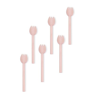 The Mia Abiete Dondurma Ve Tatlı Kaşığı Pembe 6lı Set