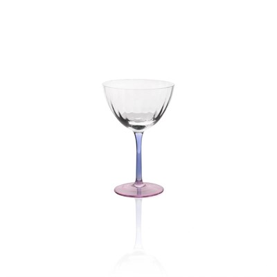 The Mia Ayaklı Cam Dondurma Kasesi Mavi Pembe 240 Ml