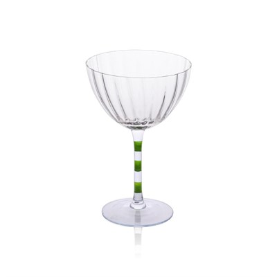 The Mia Ayaklı Cam Dondurma Kasesi Mor Yeşil 280 Ml