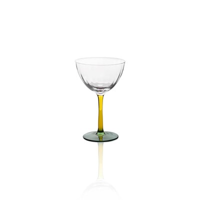 The Mia Ayaklı Cam Dondurma Kasesi Sarı Yeşil 240 Ml