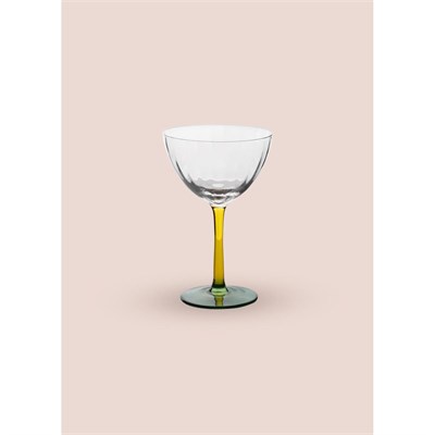 The Mia Ayaklı Cam Dondurma Kasesi Sarı Yeşil 240 Ml