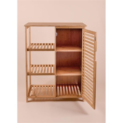 The Mia Bambu 4 Katlı Kapaklı Düzenleyici Dolap Raf 87x66x33 Cm