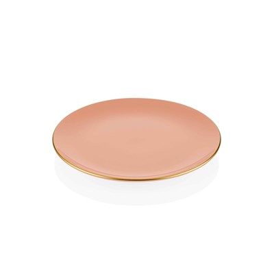 The Mia Basic Servis Tabağı 6 Lı Set Somon Pembe - 26cm