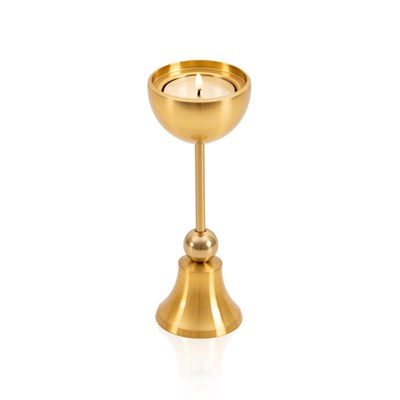 The Mia Brass Pirinç Şamdan Ve Tealight Mumluk 15 Cm