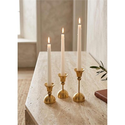 The Mia Brass Pirinç Şamdan Ve Tealight Mumluk 9 Cm