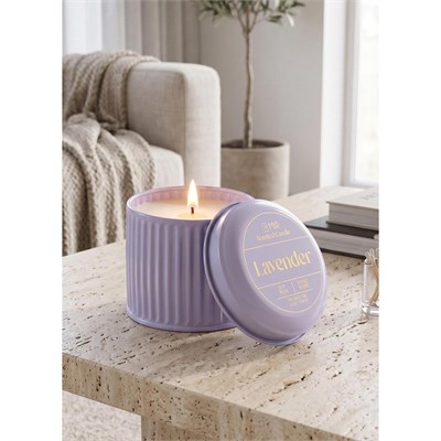 The Mia Calm Lavanta Kokulu Lila Kapaklı Mum 600 Gr 10x10