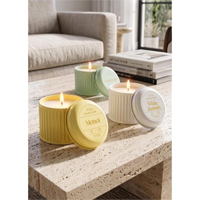The Mia Calm Peony Blush Kokulu Krem Kapaklı Mum 830 Gr 12