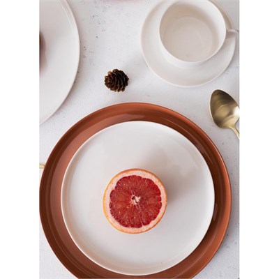 The Mia Cotta Limoges Pasta Tabağı Beyaz 21 Cm
