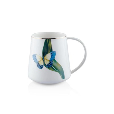 The Mia Folium Blue Porselen Kupa Kpa0262 340 Cc