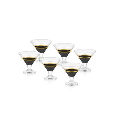 The Mia Glow Dondurmalık Siyah Gold 6lı Set