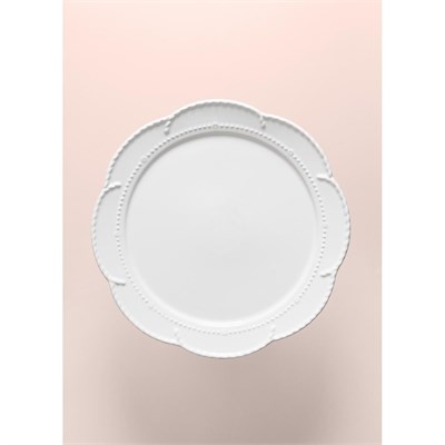 The Mia Grande Pasta Kek Standı Beyaz 31x12 Cm Grd0014