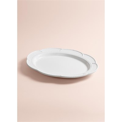 The Mia Grande Servis Tabağı Beyaz 41x31 Cm Grd0012