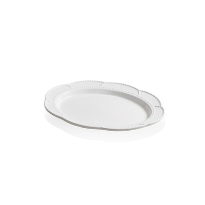 The Mia Grande Servis Tabağı Beyaz 41x31 Cm Grd0012