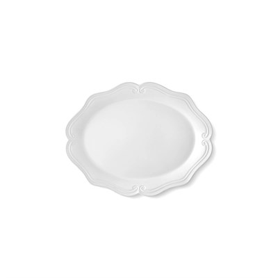 The Mia Grande Servis Tabağı Beyaz 41x32 Cm Grd0008