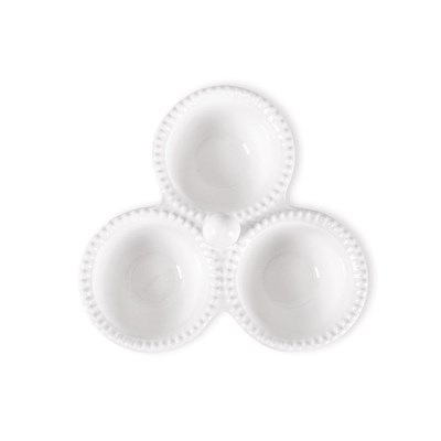 The Mia Grande Servis Tabağı Bölmeli Beyaz 24 Cm