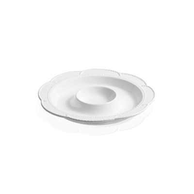 The Mia Grande Servis Tabağı Bölmeli Beyaz 39 Cm Grd0013