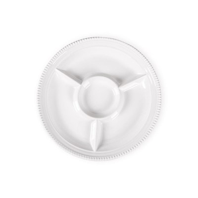 The Mia Grande Servis Tabağı Bölmeli Beyaz 39 Cm
