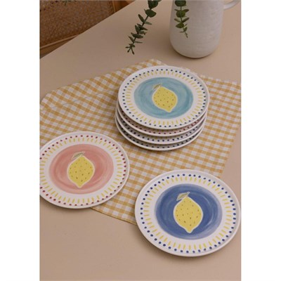 The Mia Italian Summer Pasta Tabağı 6lı Set 19 Cm