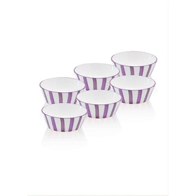 The Mia Joy Çorba Kasesi 6lı Set Mor 14 Cm