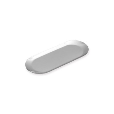 The Mia Linea Oval Çelik Servis Tabağı Gümüş 26 X 11 Cm
