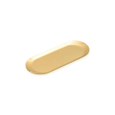 The Mia Linea Oval Çelik Servis Tabağı Gold 26 X 11 Cm