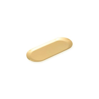 The Mia Linea Oval Çelik Servis Tabağı Gold 18 X 8 Cm