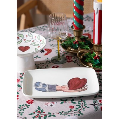 The Mia Luv Dikdörtgen Servis Tabağı 31x20 Cm