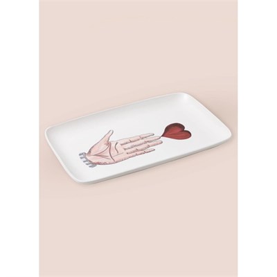 The Mia Luv Dikdörtgen Servis Tabağı 31x20 Cm