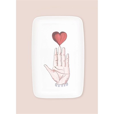 The Mia Luv Dikdörtgen Servis Tabağı 31x20 Cm