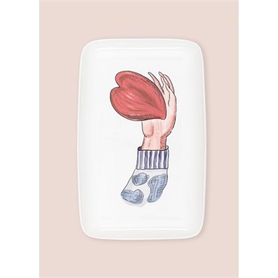 The Mia Luv Dikdörtgen Servis Tabağı 31x20 Cm