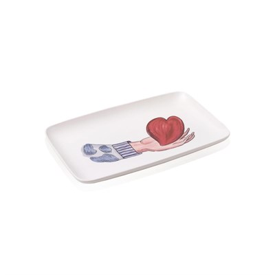 The Mia Luv Dikdörtgen Servis Tabağı 31x20 Cm