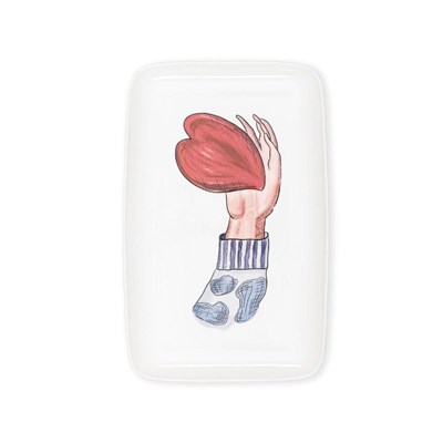 The Mia Luv Dikdörtgen Servis Tabağı 31x20 Cm