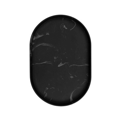 The Mia Marble Banyo Tepsisi Siyah 30x20x3 Cm