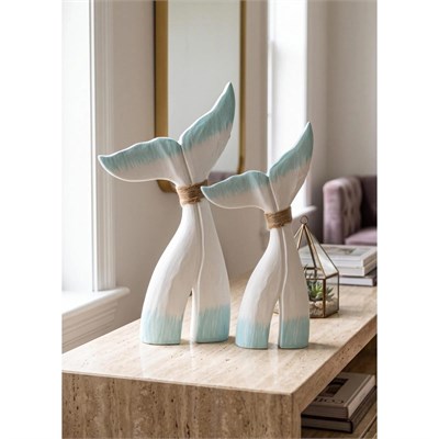The Mia Marin Ahşap Balina Kuyruğu S Dekoratif Obje 18 Cm