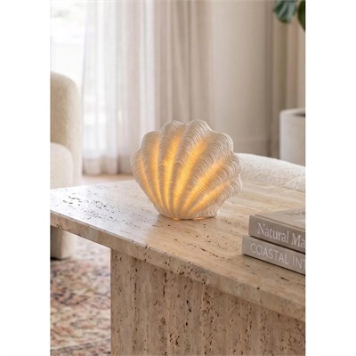 The Mia Marin Led Aydınlatmalı İstiridye Deniz Kabuğu 13cm