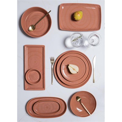 The Mia Noon Oval Servis 2li Somon 29 Cm