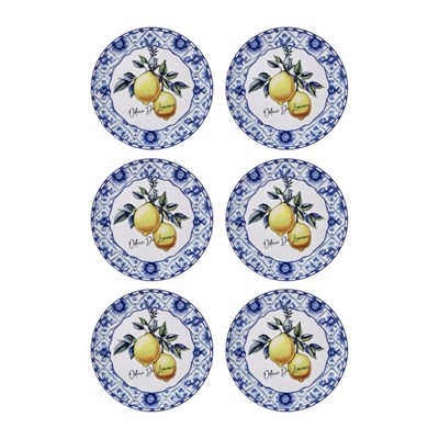 The Mia Odore Di Limone Pasta Tabağı 6lı Set 19 Cm Odl0001