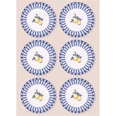 The Mia Odore Di Limone Yemek Tabağı 6lı Set 20 Cm