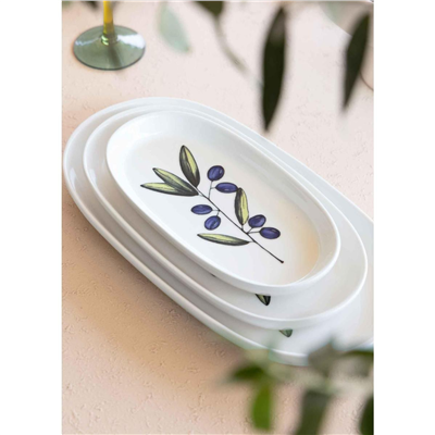 The Mia Olivos Oval Servis 2li 26 Cm