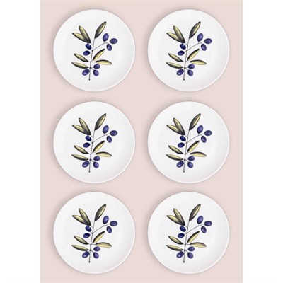 The Mia Olivos Servis Tabağı 6lı Set 26 Cm Ovs0003