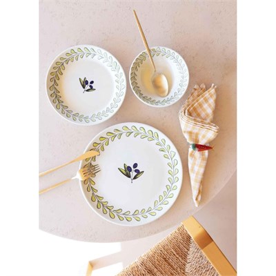 The Mia Olivos Yemek Tabağı 6lı Set 20 Cm Ovs0012